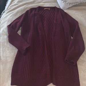 Knit Maroon Cardigan